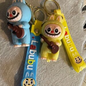 Blue and Yellow Keychain Set